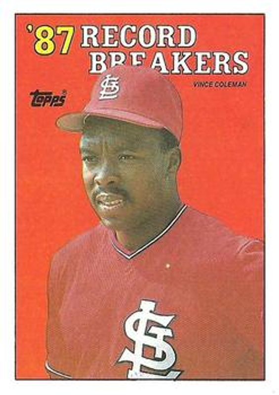 Vince Coleman 1988 Topps #1 Base RAW