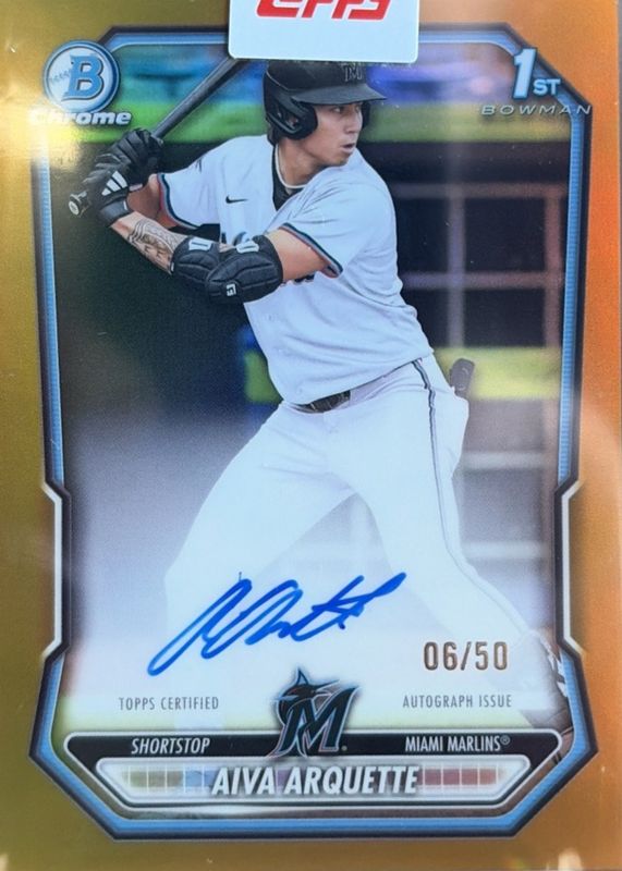 2026 Bowman #CPA-AA Chrome Prospect Autographs - Gold Refractor /50 (1st)