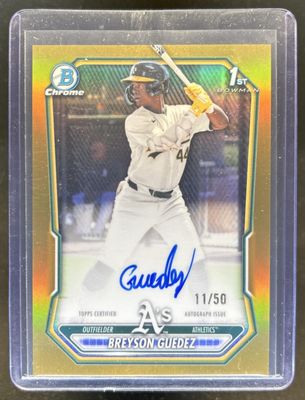 2026 Bowman #CPA-BG Chrome Prospect Autographs - Gold Refractor /50 (1st)