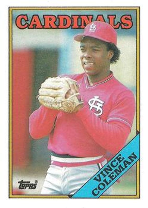 Vince Coleman 1988 Topps #260 Base RAW