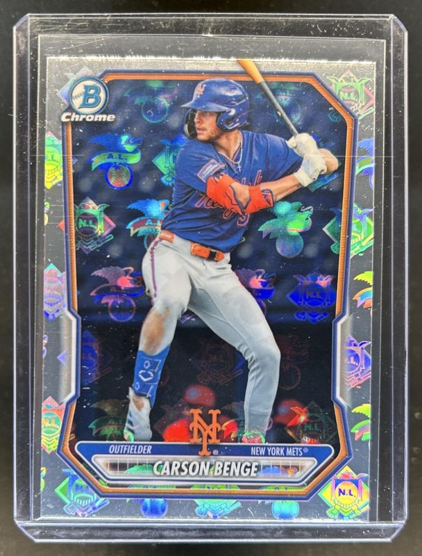 Carson Benge 2026 Bowman #BCP-111 Chrome Prospects - League Logofractor ...