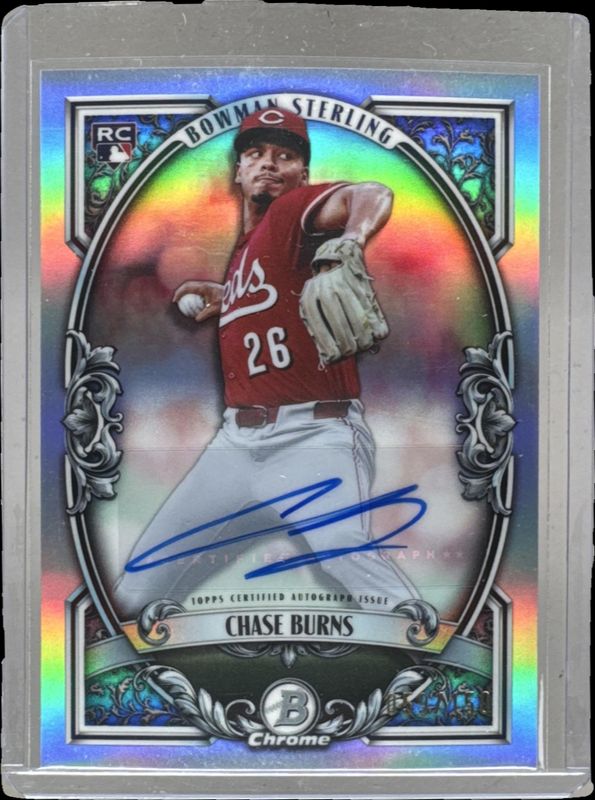 Chase Burns 2026 Bowman #BST-10 Sterling Autographs /150 Price 