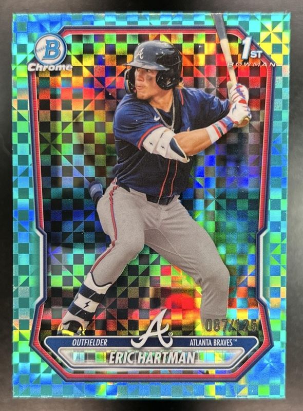 Eric Hartman 2026 Bowman #BCP-102 Chrome Prospects - Aqua X 