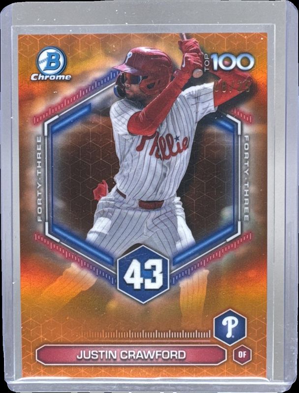 2026 Bowman #BTP-43 Scouts Top 100 - Orange Refractor /25
