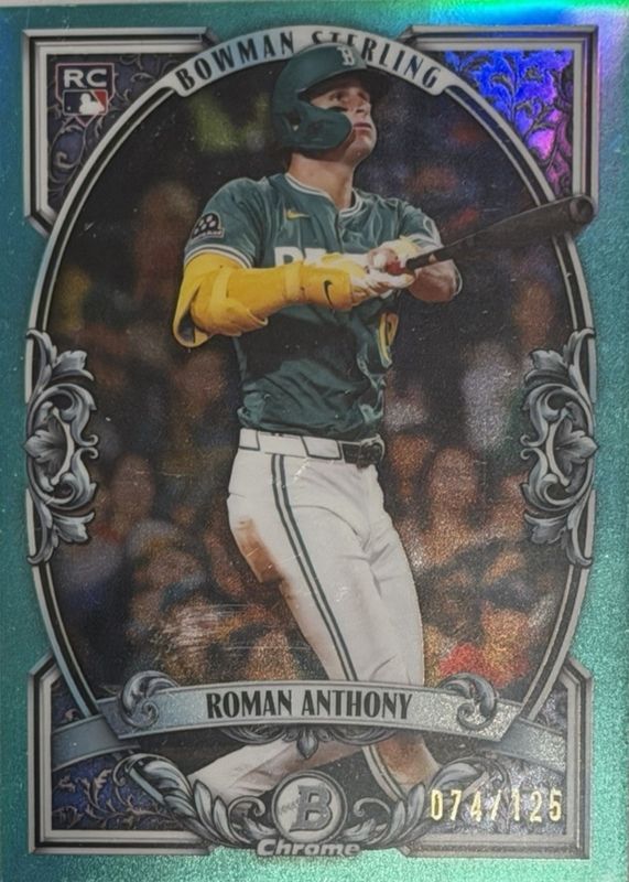 Roman Anthony 2026 Bowman #BST-12 Sterling - Aqua Refractor /125 