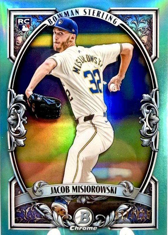 Jacob Misiorowski 2026 Bowman #BST-13 Sterling - Aqua Refractor /125 ...