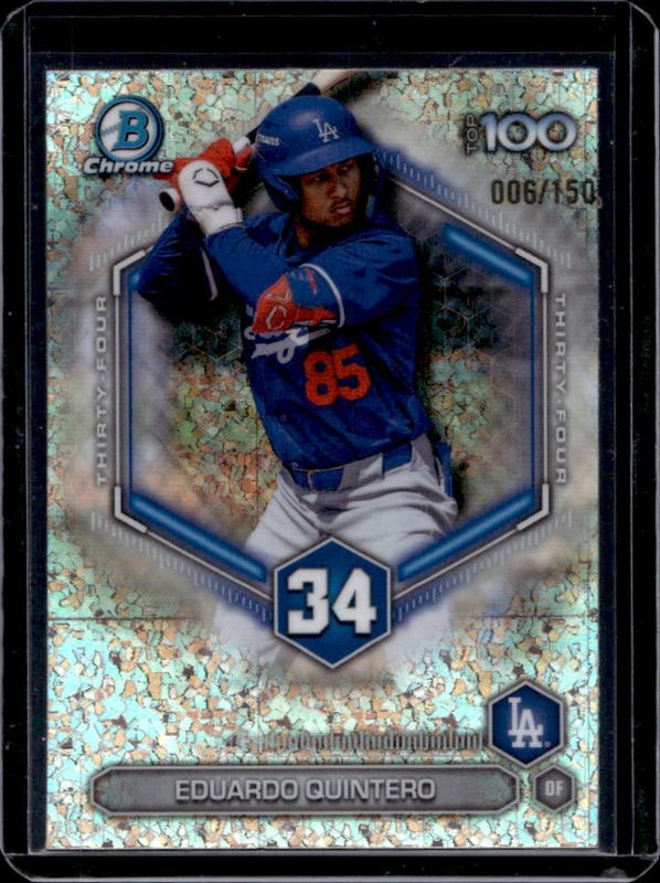 2026 Bowman #BTP-34 Scouts Top 100 - Mini-Diamond Refractor /150