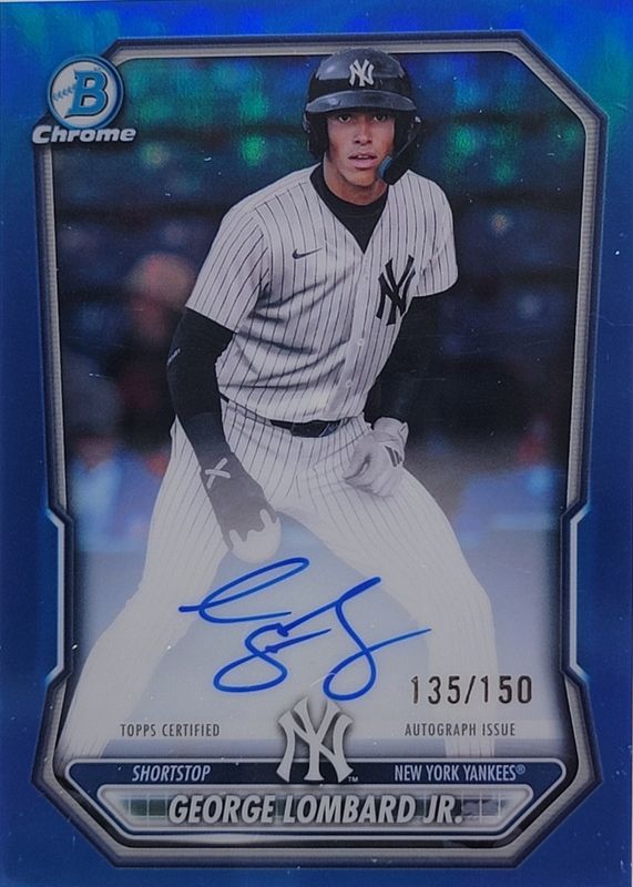 George Lombard Jr. 2026 Bowman #CPA-GL Chrome Prospect Autographs 