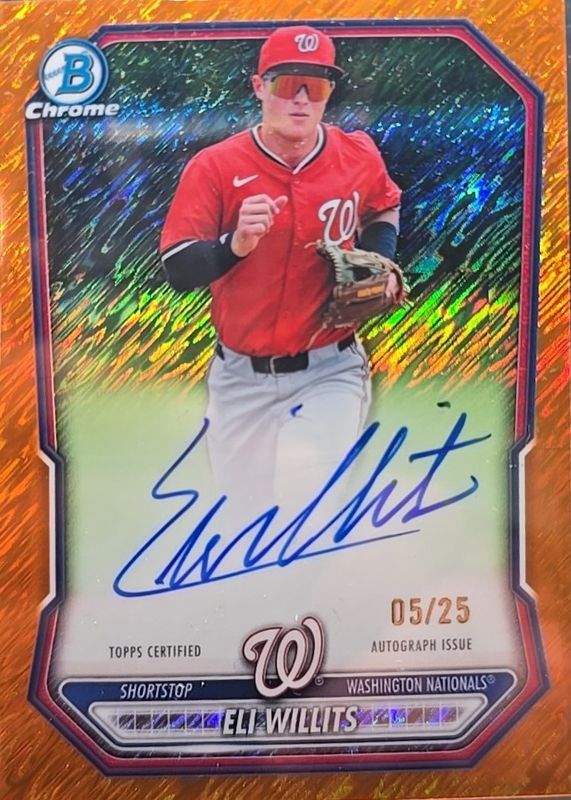 2026 Bowman #CPA-EW Chrome Prospect Autographs - Orange Shimmer Refractor /25