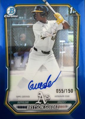 2026 Bowman #CPA-BG Chrome Prospect Autographs - Blue Refractor /150 (1st)