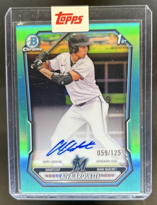 2026 Bowman #CPA-AA Chrome Prospect Autographs - Aqua Refractor /125 (1st)