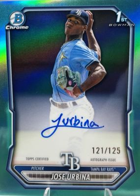 2026 Bowman #CPA-JU Chrome Prospect Autographs - Aqua Refractor /125 (1st)