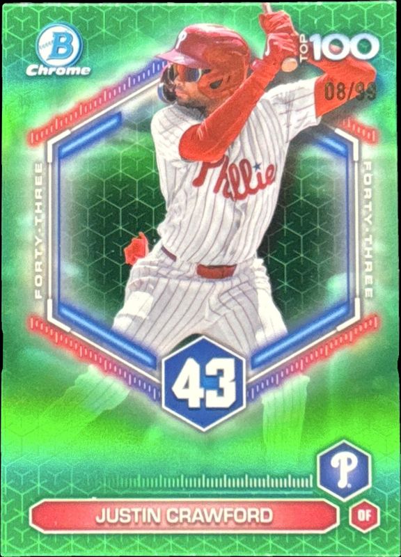 2026 Bowman #BTP-43 Scouts Top 100 - Green Refractor /99