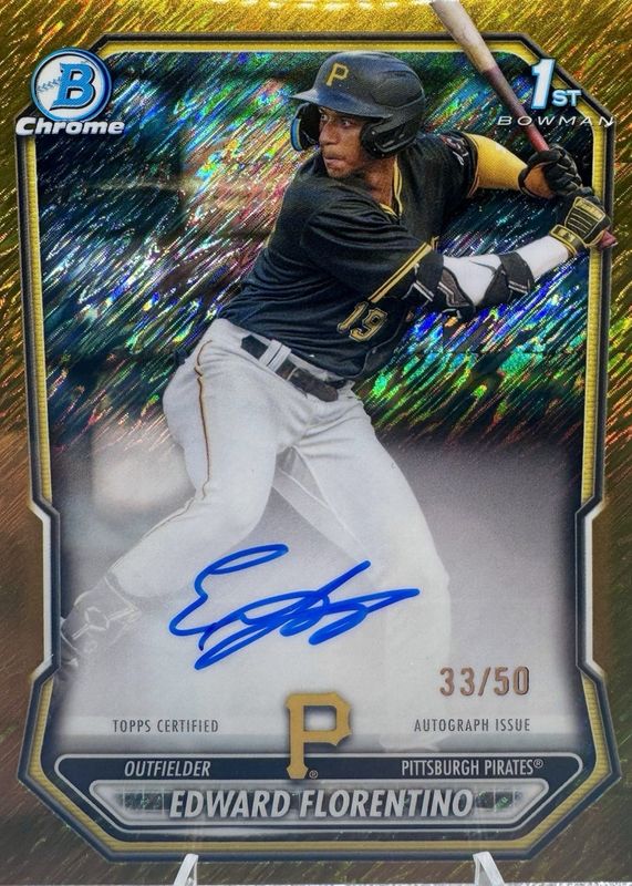 2026 Bowman #CPA-EF Chrome Prospect Autographs - Gold Shimmer Refractor /50 (1st)