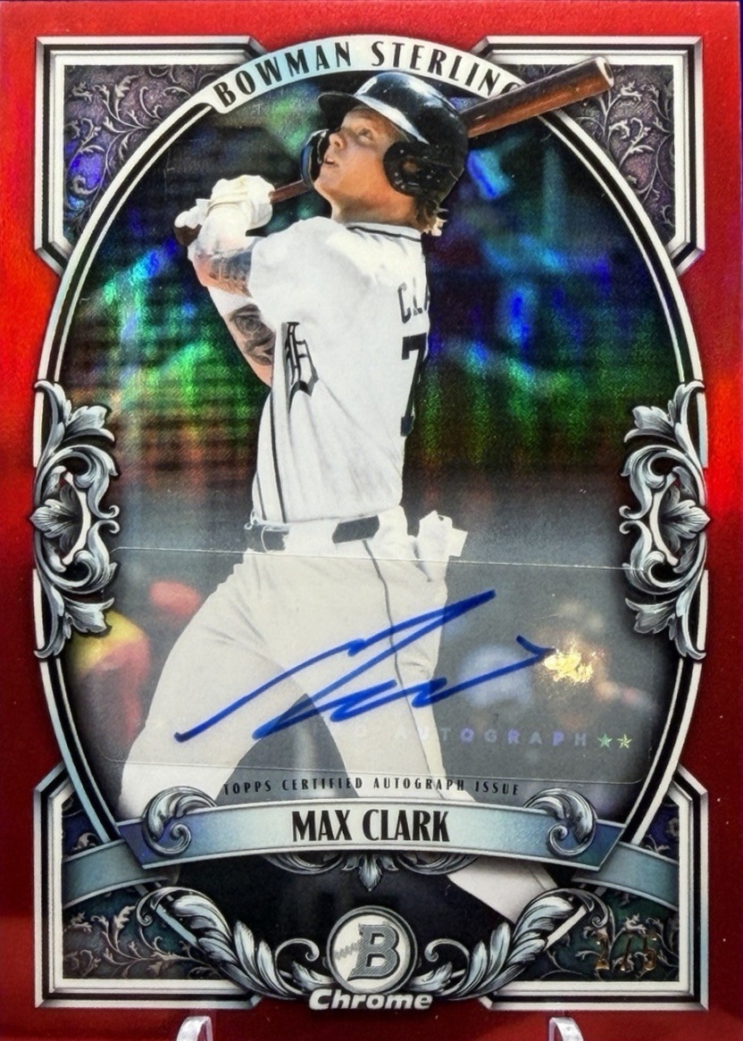 Max Clark 2026 Bowman #BST-5 Sterling Autographs - Red Refractor /5 ...