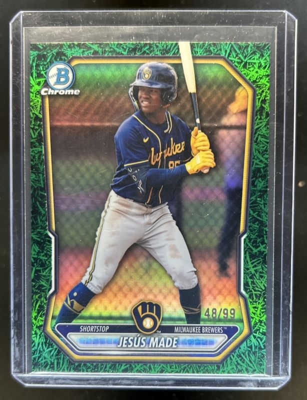 Jesus Made 2026 Bowman #BCP-96 Chrome Prospects - Green Grass 