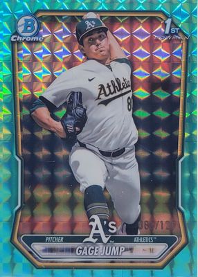 2026 Bowman #BCP-15 Chrome Prospects - Aqua Geometric Refractor /125 (1st)