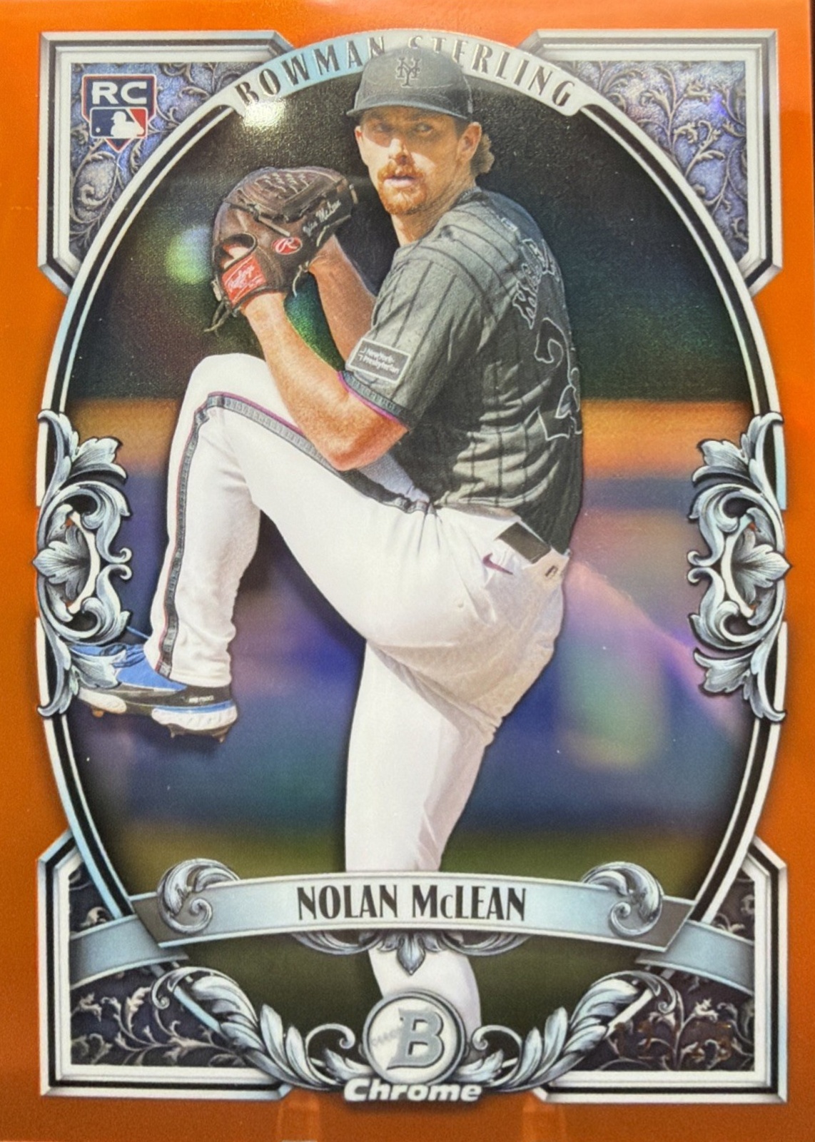 Nolan McLean 2026 Bowman #BST-8 Sterling - Orange Refractor /25