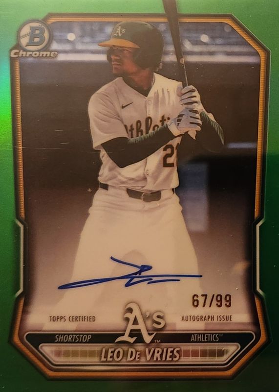 Leo De Vries - #CPA-LDE Chrome Prospect Auto Green Refractor