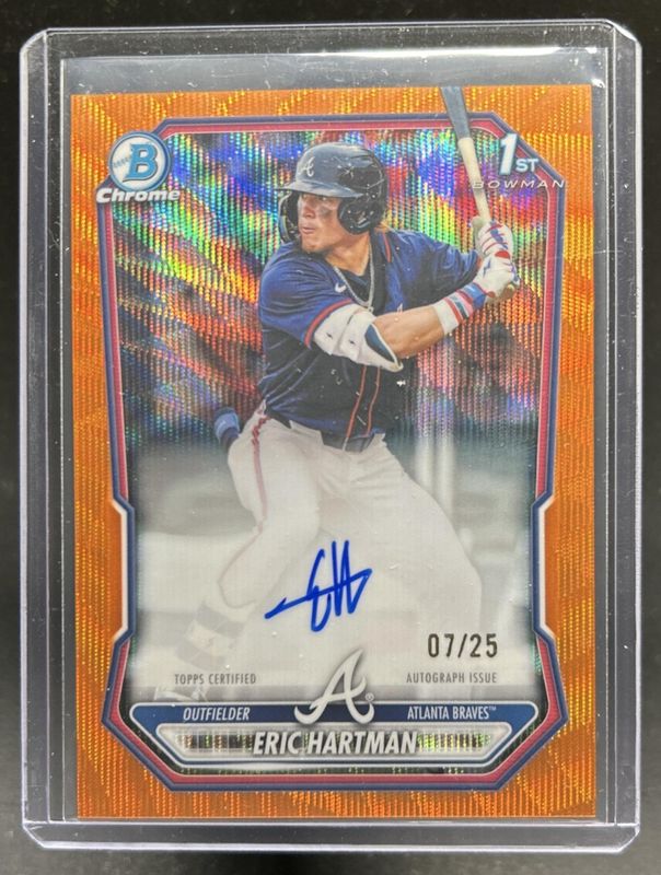 2026 Bowman #CPA-EHA Chrome Prospect Autographs - Orange Wave Refractor /25 (1st)