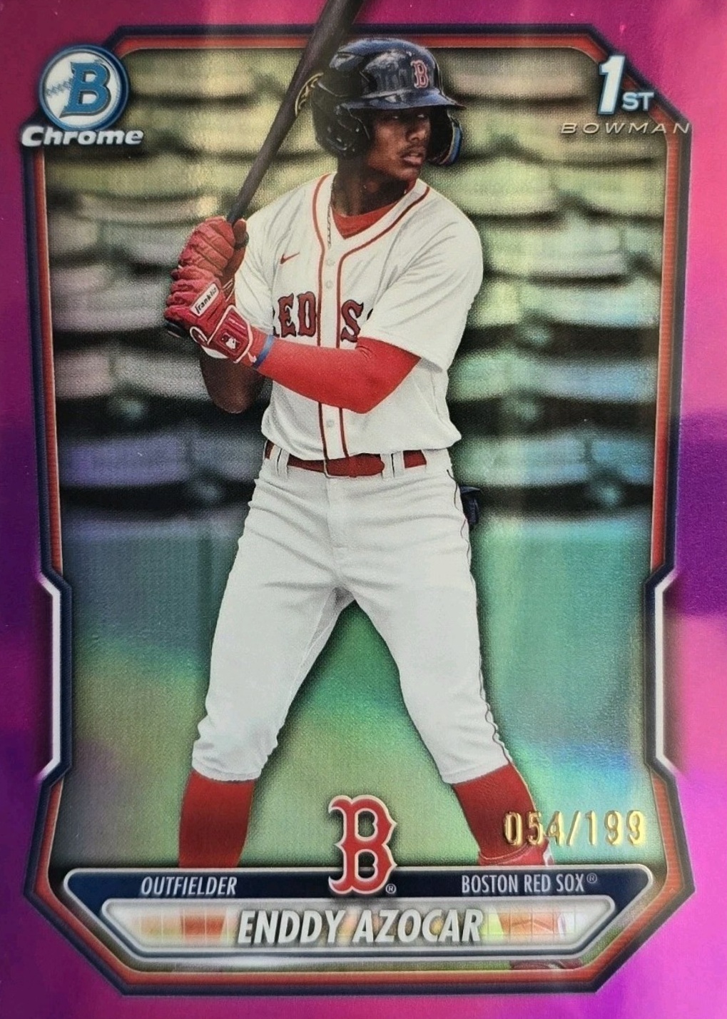 Enddy Azocar 2026 Bowman #BCP-23 Chrome Prospects - Fuchsia