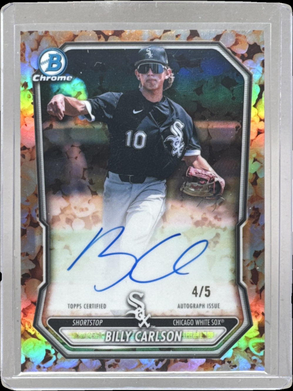 Billy Carlson 2026 Bowman #CPA-BC Chrome Prospect Autographs - Pop Corn ...