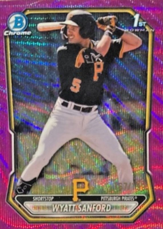 2026 Bowman #BCP-66 Chrome Prospects - Fuchsia Wave Refractor /199 (1st)