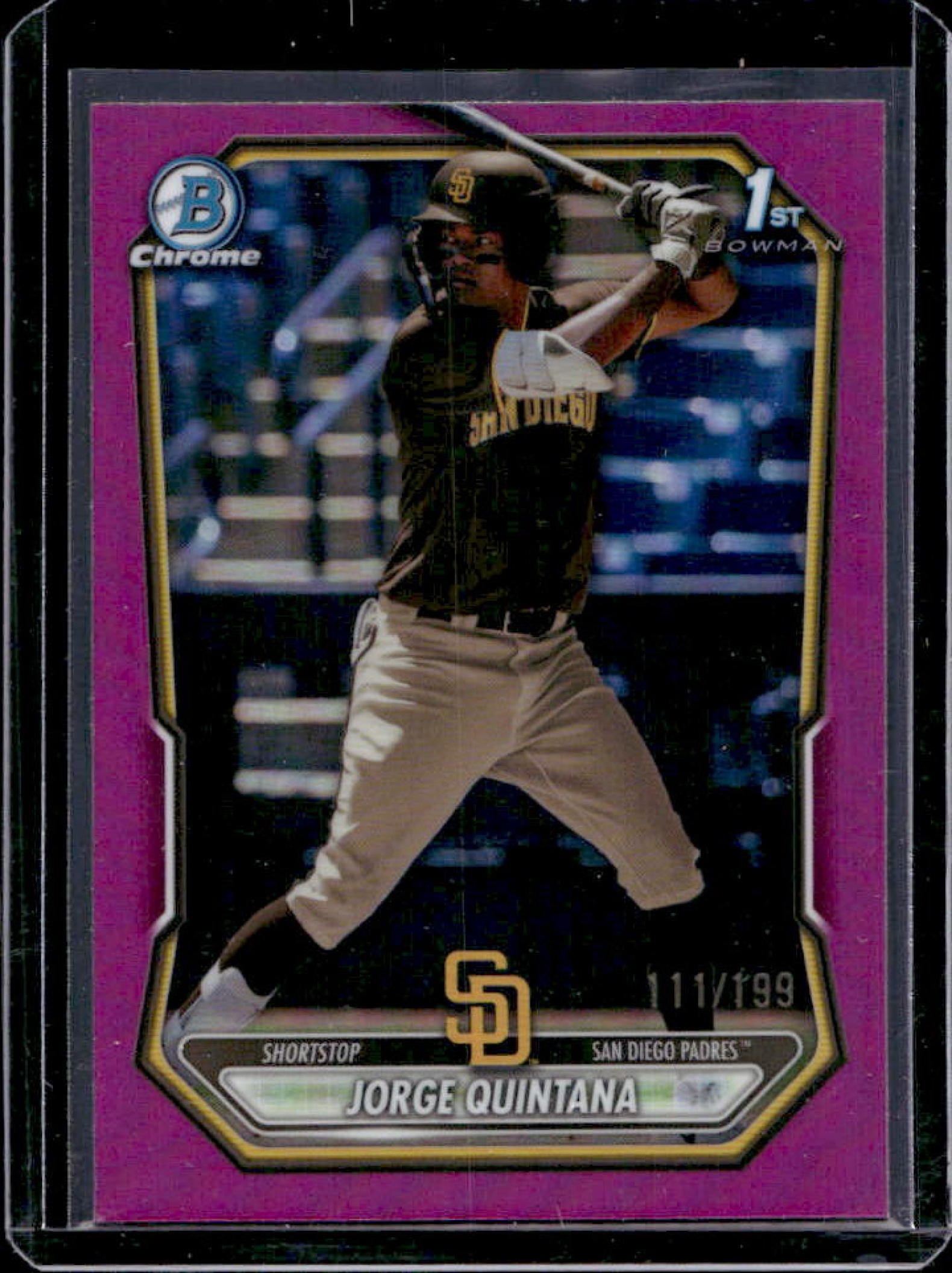 Jorge Quintana 2026 Bowman #BCP-93 Chrome Prospects - Fuchsia 