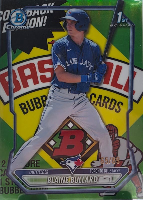 Blaine Bullard - Bowman Chrome Prospects Gum Ball Refractor 1st Bcp 18