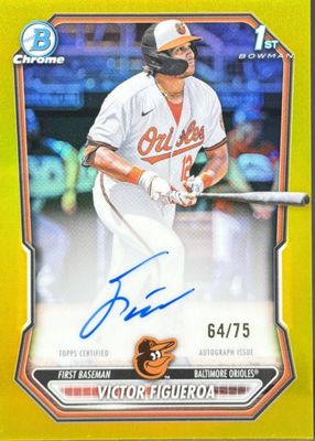 2026 Bowman #CPA-VF Chrome Prospect Autographs - Yellow Refractor /75 (1st)