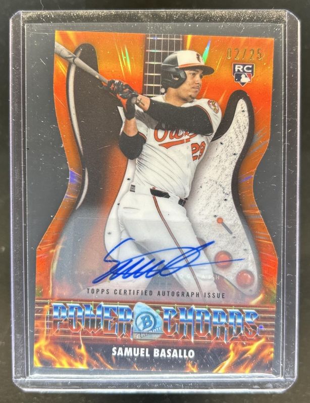 Samuel Basallo 2026 Bowman #PC-25 Power Chords Autographs - Orange 