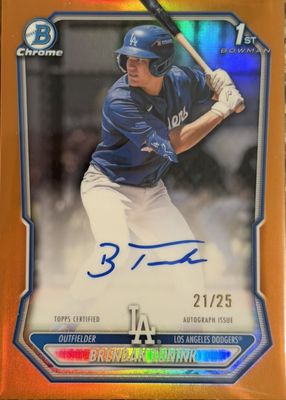 2026 Bowman #CPA-BT Chrome Prospect Autographs - Orange Refractor /25 (1st)