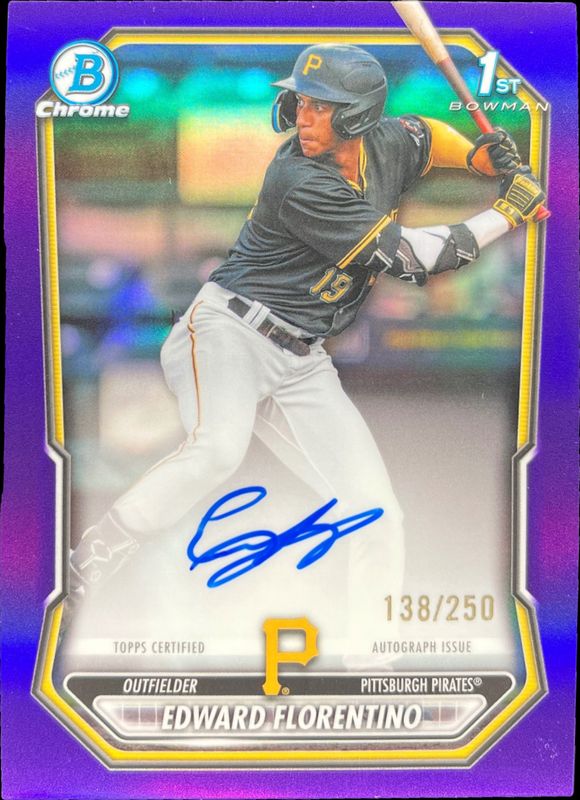 2026 Bowman #CPA-EF Chrome Prospect Autographs - Purple Refractor /250 (1st)