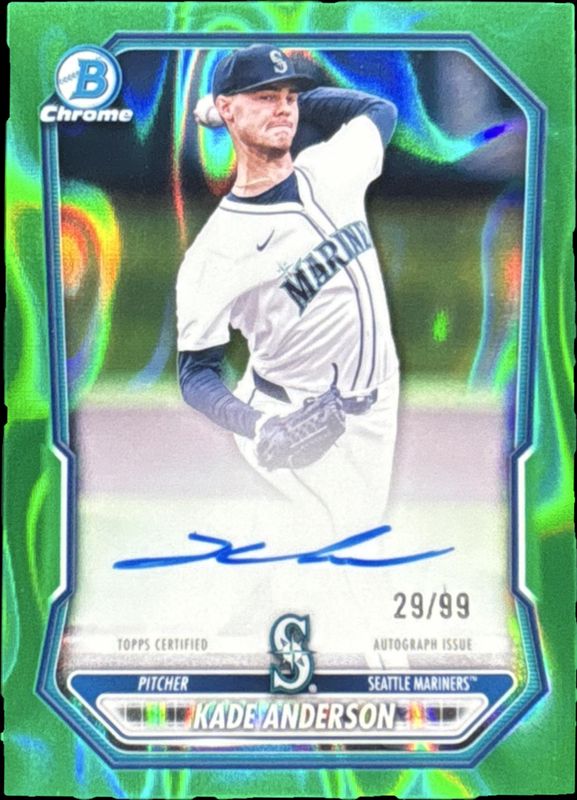 2026 Bowman #CPA-KAN Chrome Prospect Autographs - Green Lava Refractor /99