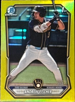 2026 Bowman #BCP-149 Chrome Prospects - Yellow Refractor /75 (1st)