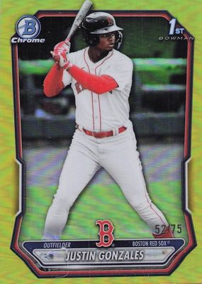2026 Bowman #BCP-141 Chrome Prospects - Yellow Refractor /75 (1st)