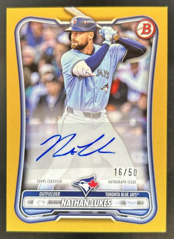 2026 Bowman #PRV-NL Rookies & Veterans Retail Autographs - Gold Border /50