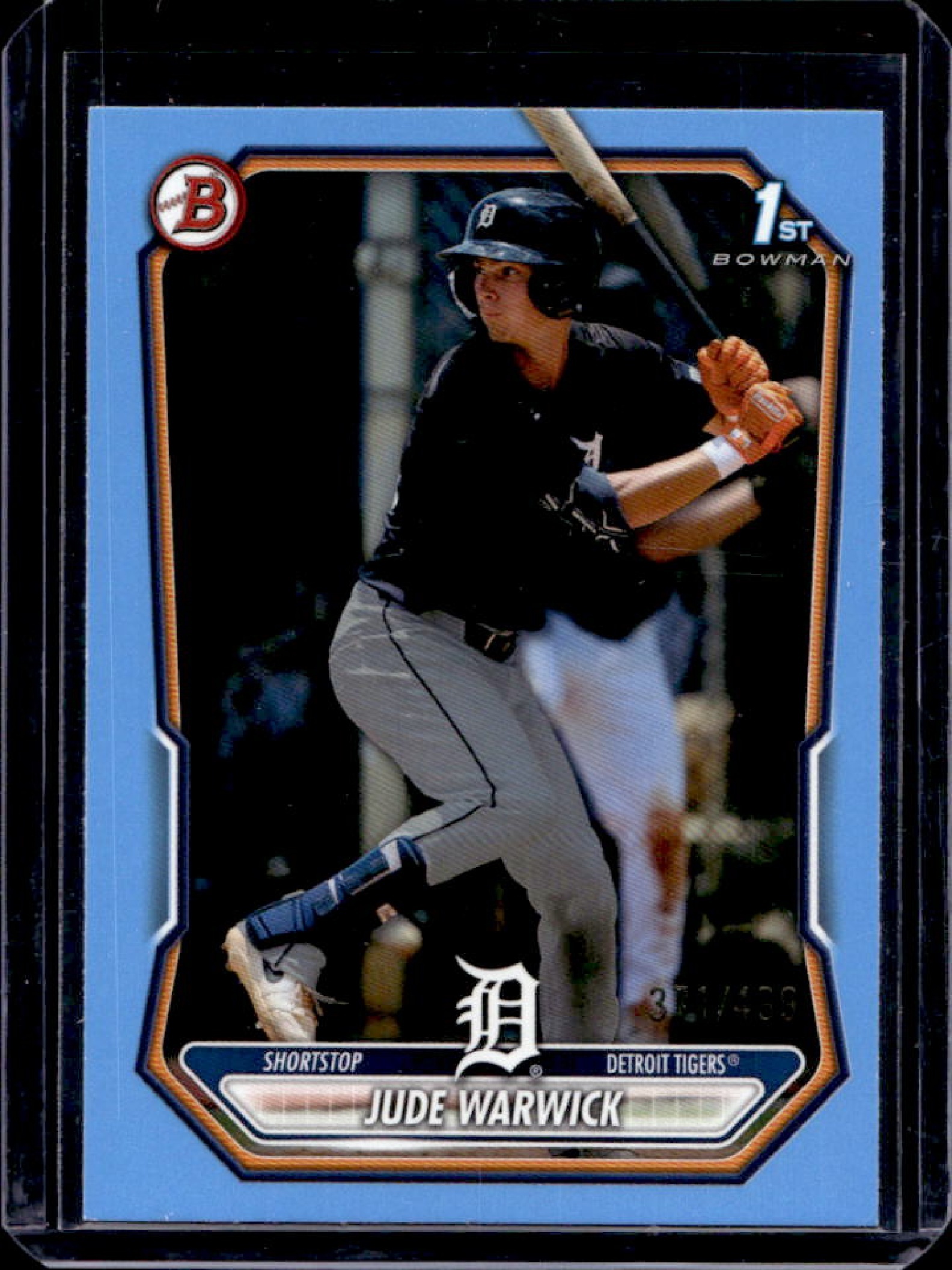 Jude Warwick 2026 Bowman #BP-58 Prospects - Sky Blue Border /499 