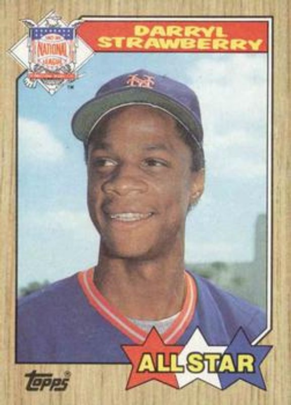 Darryl Strawberry 1987 Topps #601 Base (League Leaders) RAW