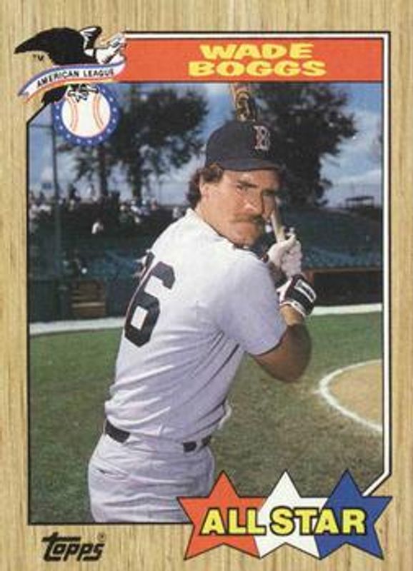 Wade Boggs 1987 Topps #608 Base (League Leaders) RAW