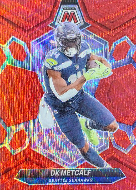 DK Metcalf 2024 Mosaic #199 Red Wave /9 RAW