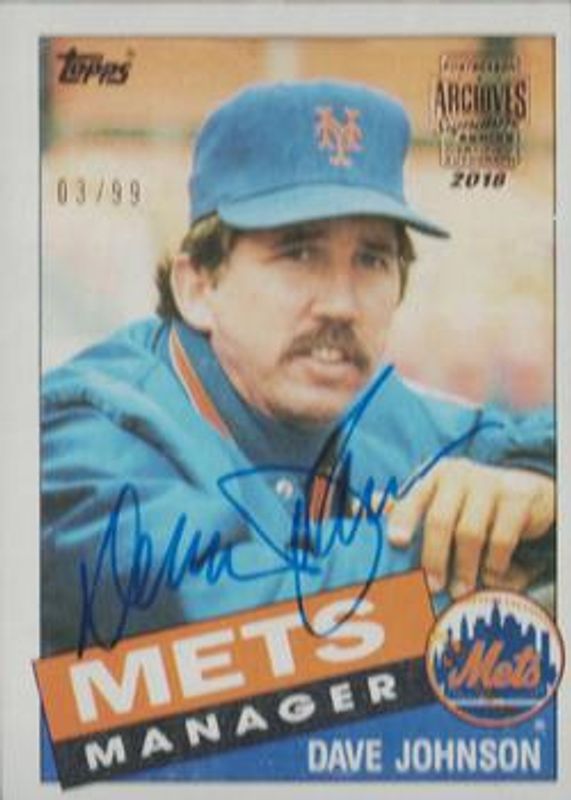 2018 Topps Archives Signature Series (Retired Player Edition) #492 Encased Buyback Autographs Davey Johnson