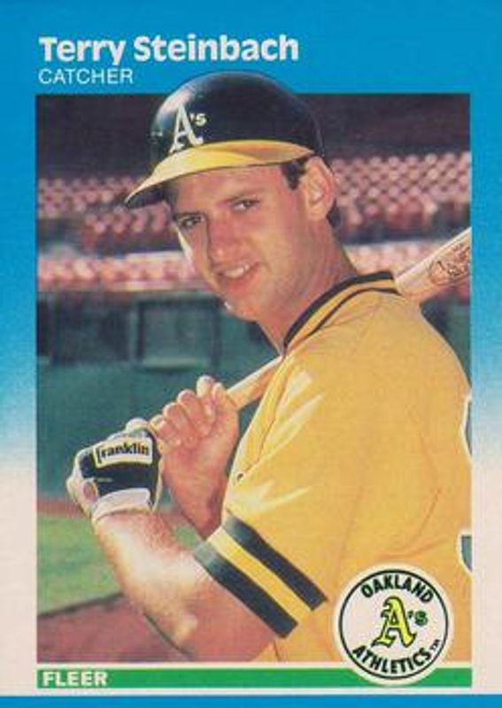 Terry Steinbach 1987 Fleer #405 Base Rookie RAW