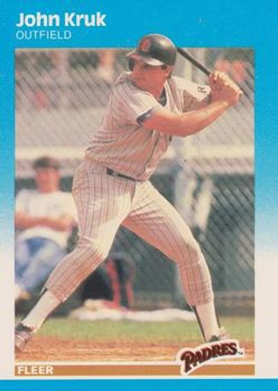 John Kruk 1987 Fleer #420 Base Rookie RAW