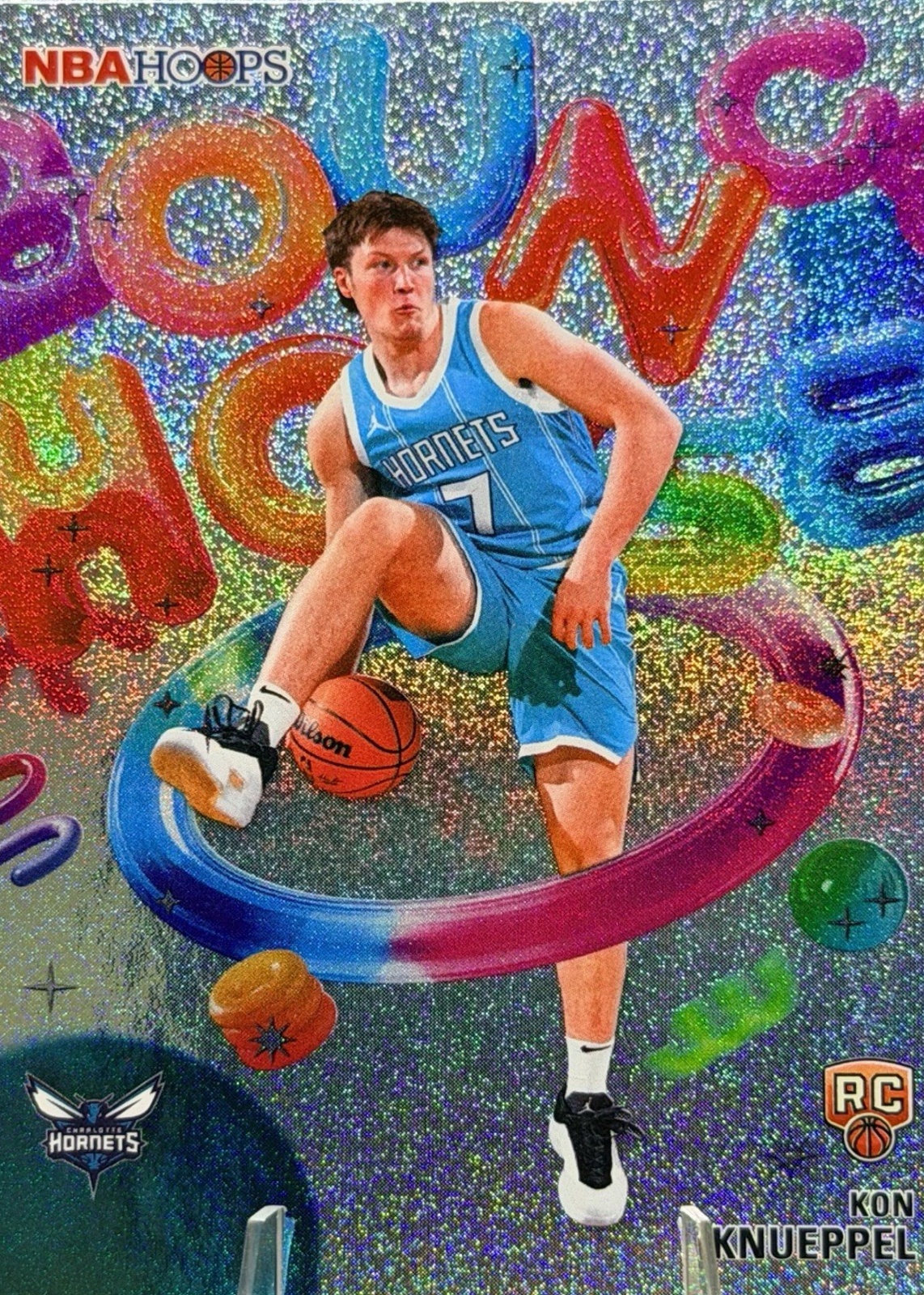 Kon Knueppel 2025 Topps Hoops #BH-19 Bounce House - Pixel Burst