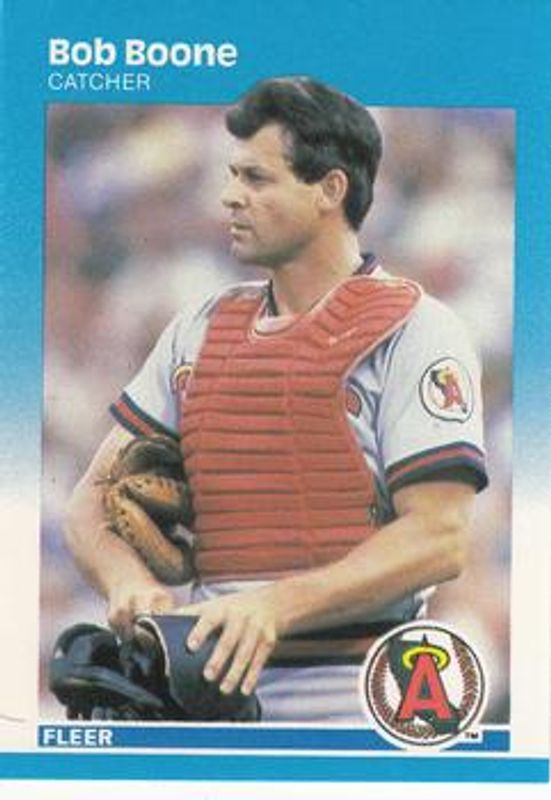 Bob Boone 1987 Fleer #73 Glossy RAW