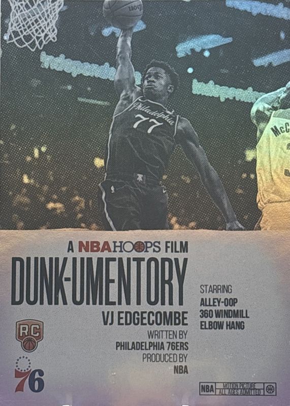VJ Edgecombe 2025 Topps Hoops #D-13 Dunk-umentory Price Guide 