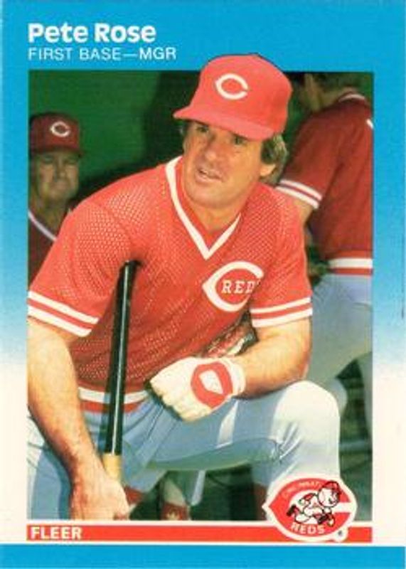 Pete Rose 1987 Fleer #213 Glossy RAW