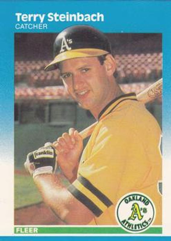 Terry Steinbach 1987 Fleer #405 Glossy Rookie RAW