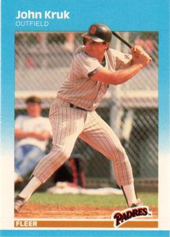 John Kruk 1987 Fleer #420 Glossy Rookie RAW
